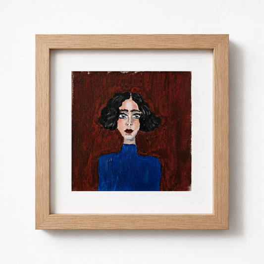 Little ladies - Jana | Original painting framed