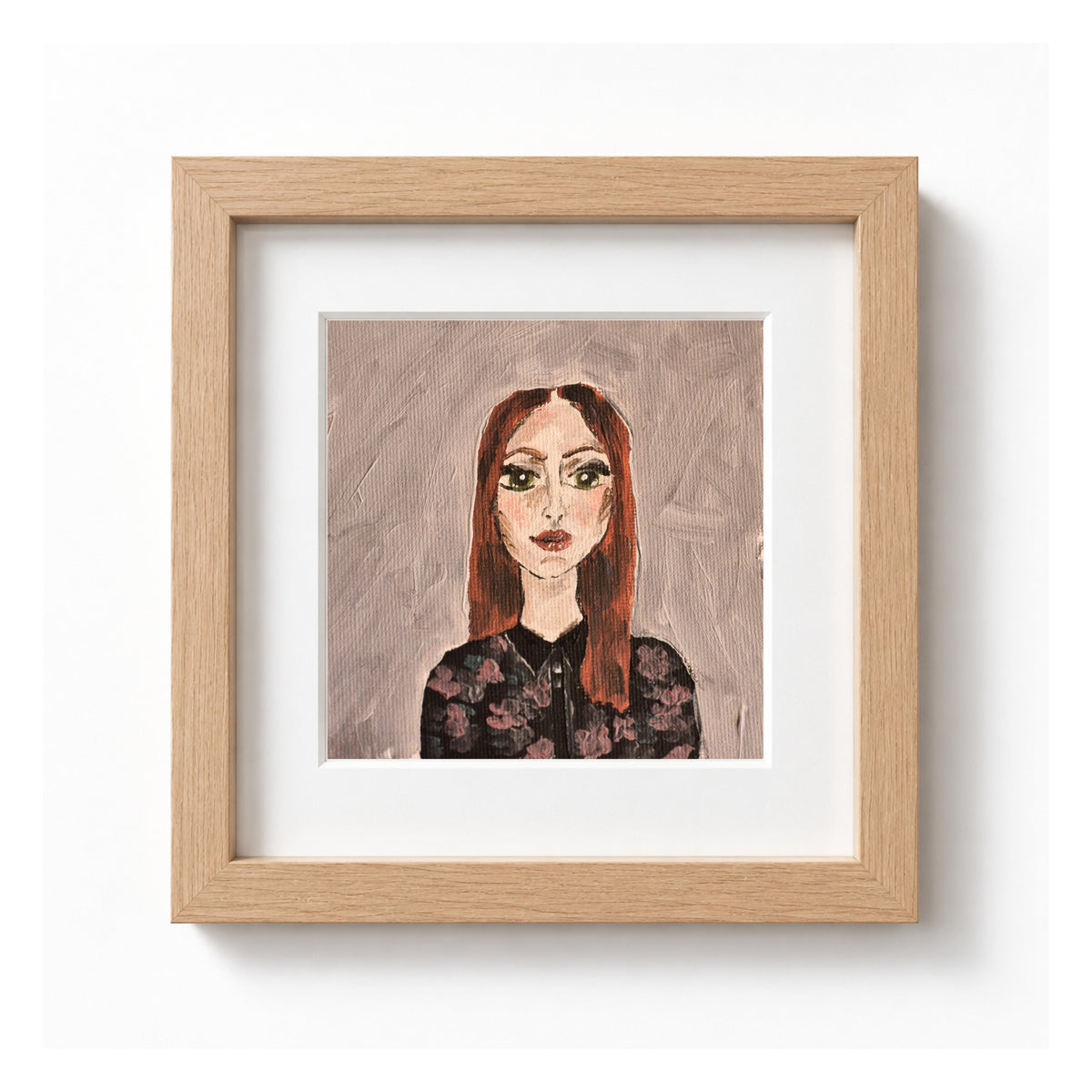 Little ladies - Louise | Original painting framed
