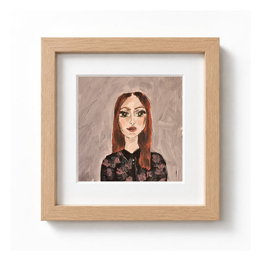Little ladies - Louise | Original painting framed