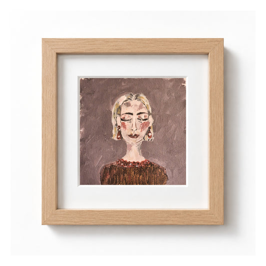 Little ladies - Caroline | Original painting framed