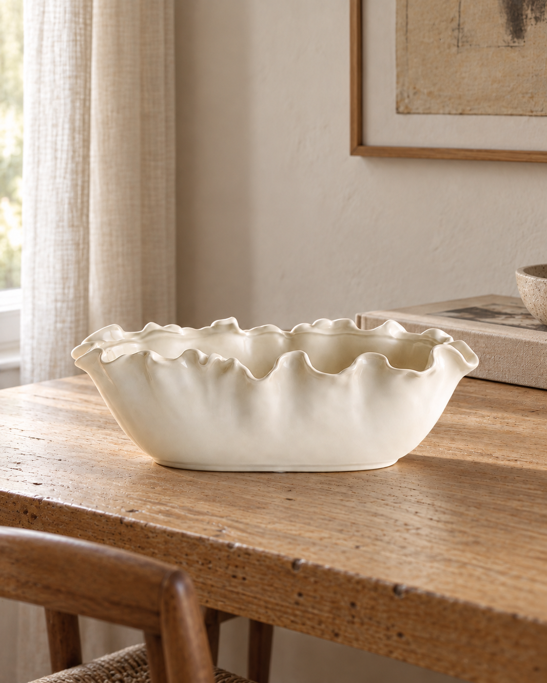 Frill Edge Ceramic Bowl