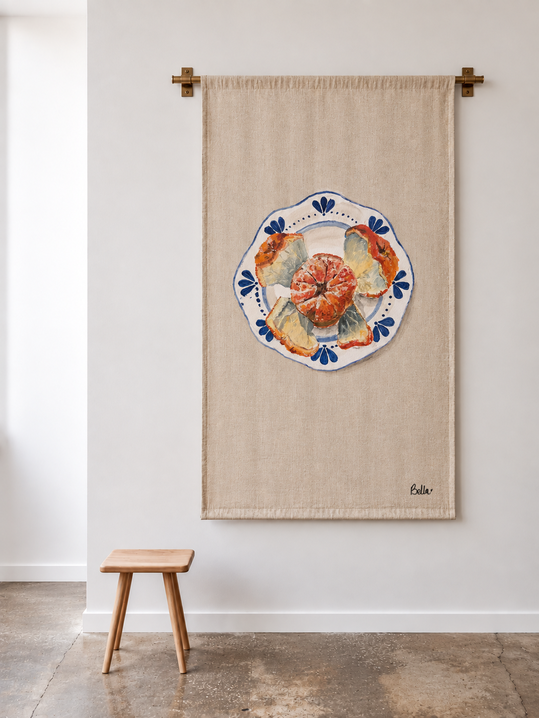 Naartjie | Original art print on fabric
