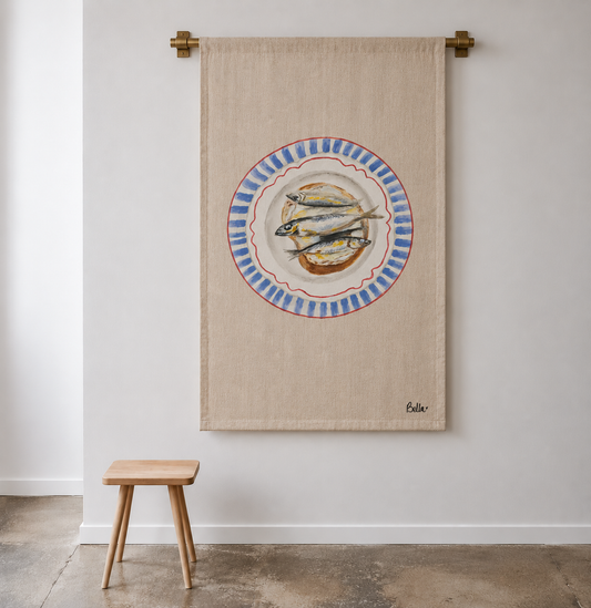 Vissies | Original art print on fabric