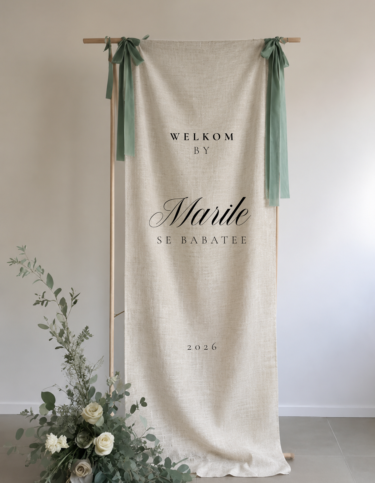 Welkom by babatee/ kombuistee ens  (vertical)