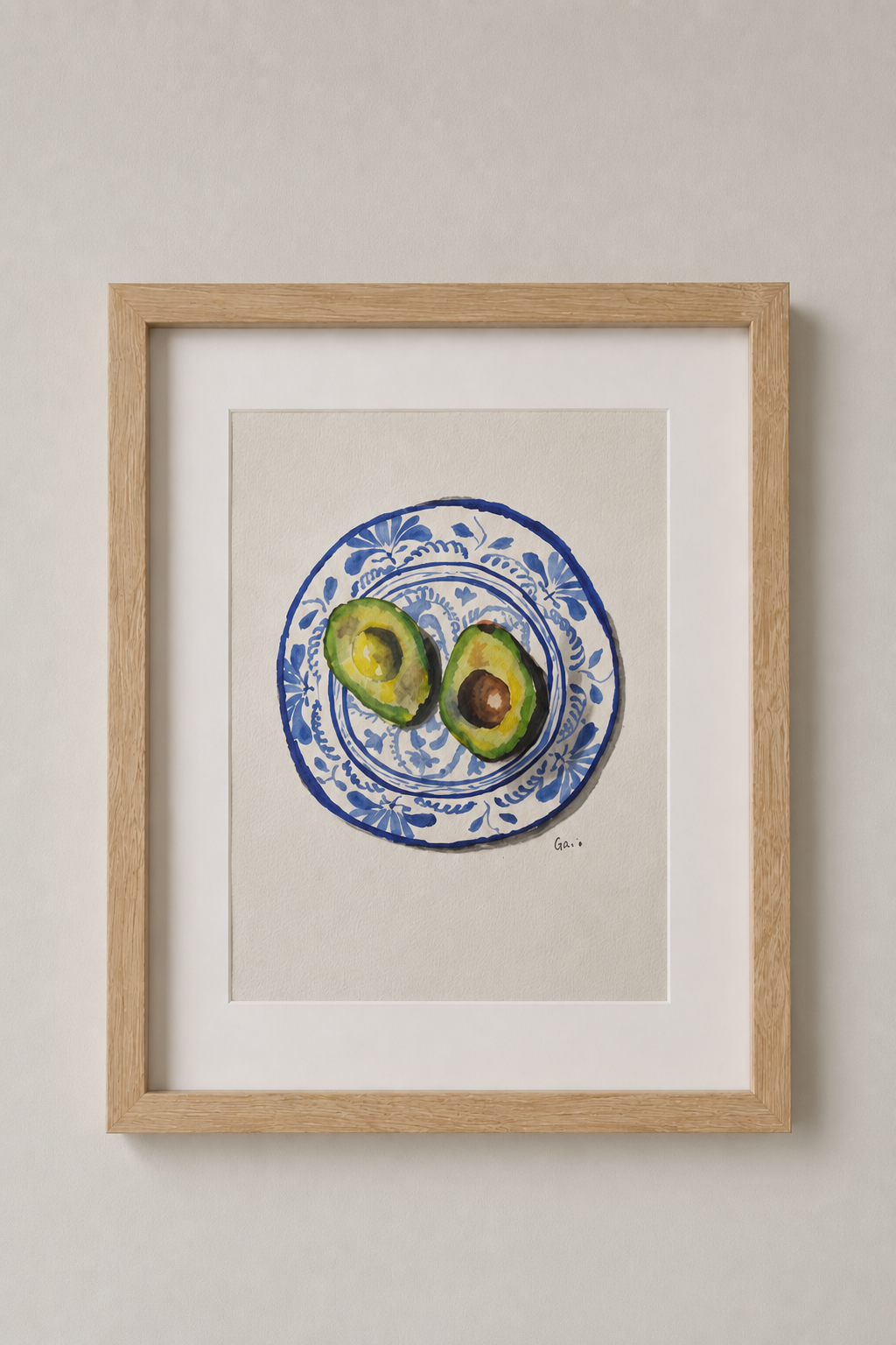 Avocado Plate | Original Acrylic Painting