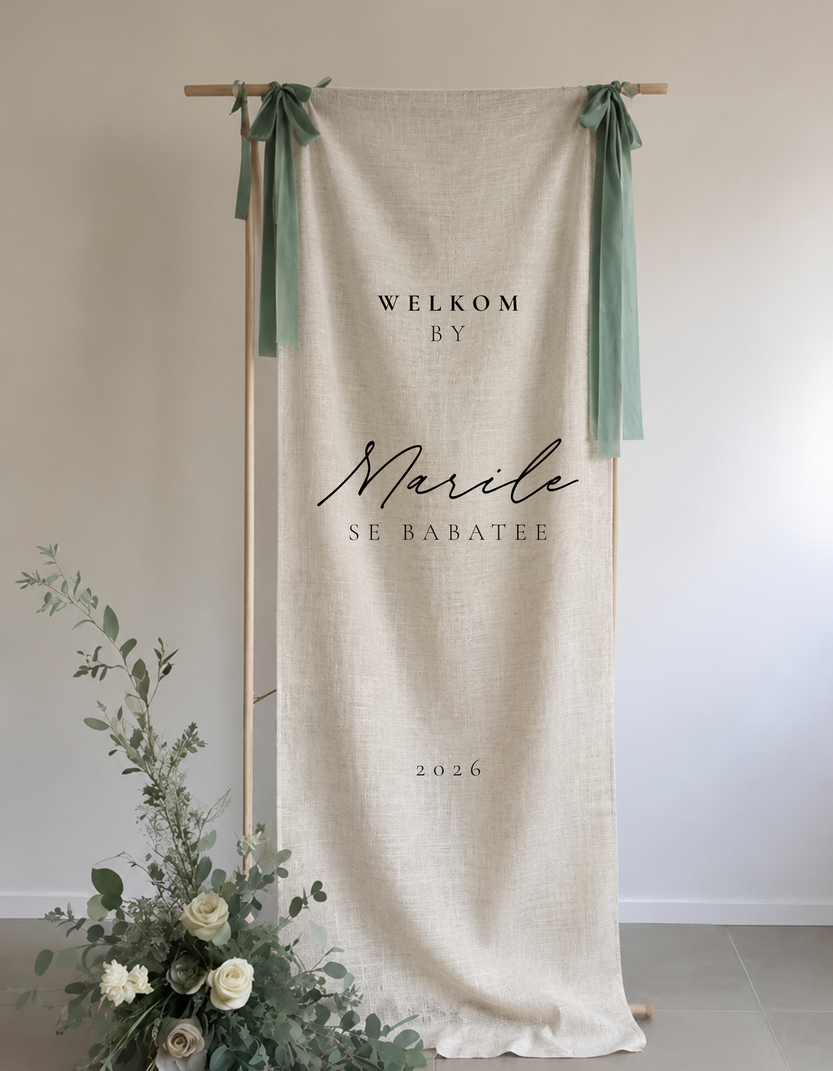 Welkom by babatee/ kombuistee ens  (vertical)