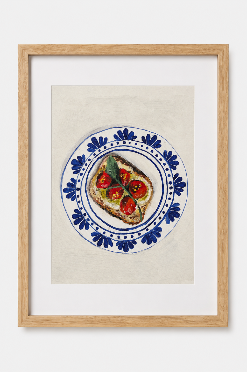 Tomato Toast Plate | Original Acrylic Painting