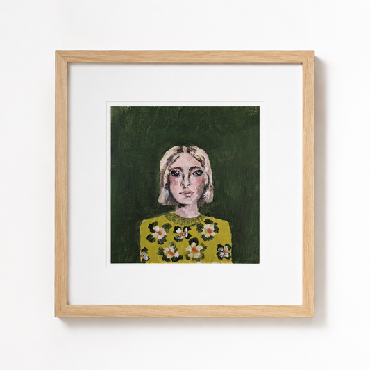 Little ladies - Julie | Original painting framed